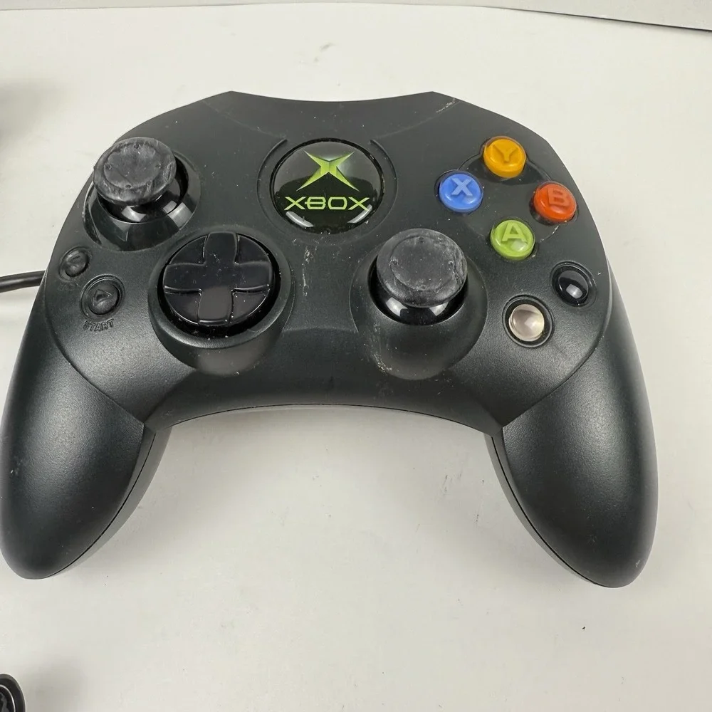 Original Xbox Controller Type S OEM Breakaway Cable Green Black Tested Working